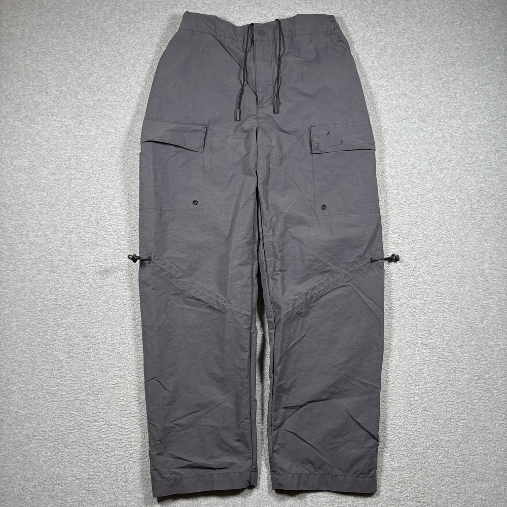 Nike Jordan 23 Engineered Woven Cargo Pants Mens Medium Grey Drawstring DV7697